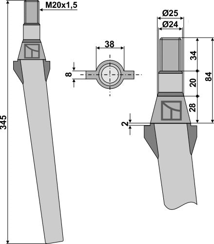 Kreiseleggenzinken 345mm zu Pedrotti