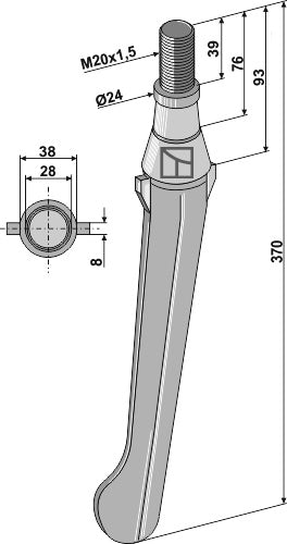 Kreiseleggenzinken 370mm 1169901148 zu Lely