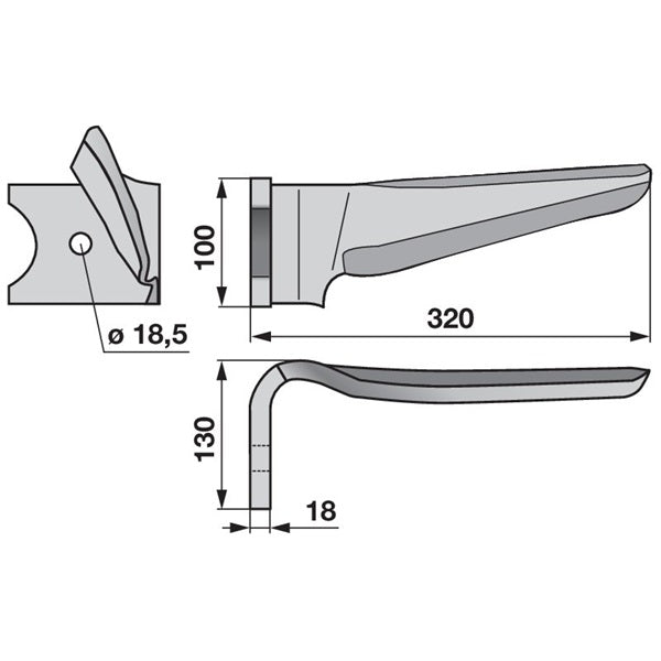 Kreiseleggenzinke links zu Maletti 44010151 – Kreiselegge Ersatzteil
