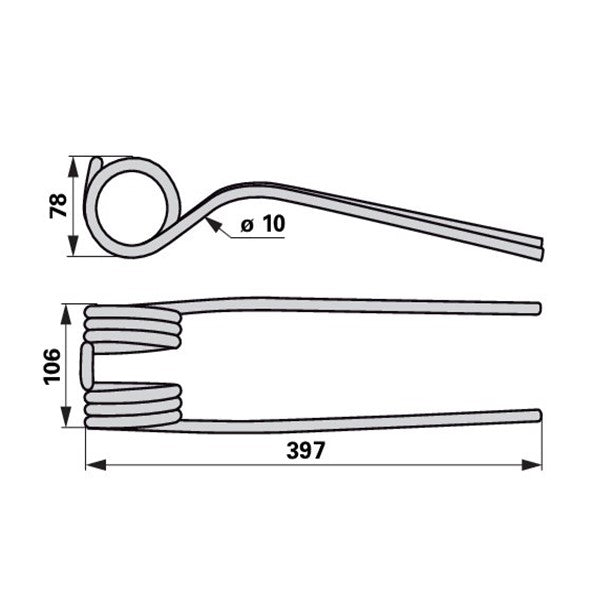 Kreiselheuerzinken VF16644761.86 zu Vicon-PZ – Kreiselheuer Ersatzteil