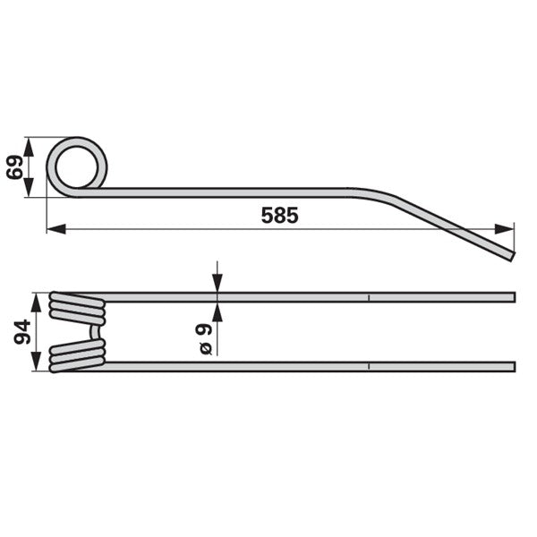 Kreiselschwaderzinken VF16606394.86 zu Deutz-Fahr – Deutz Ersatzteile Ersatzteil