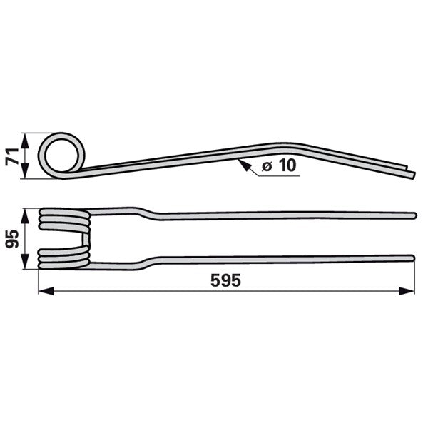 Kreiselschwaderzinken VF16644864.86 zu Deutz-Fahr – Zinken für Kreiselschwader Ersatzteil