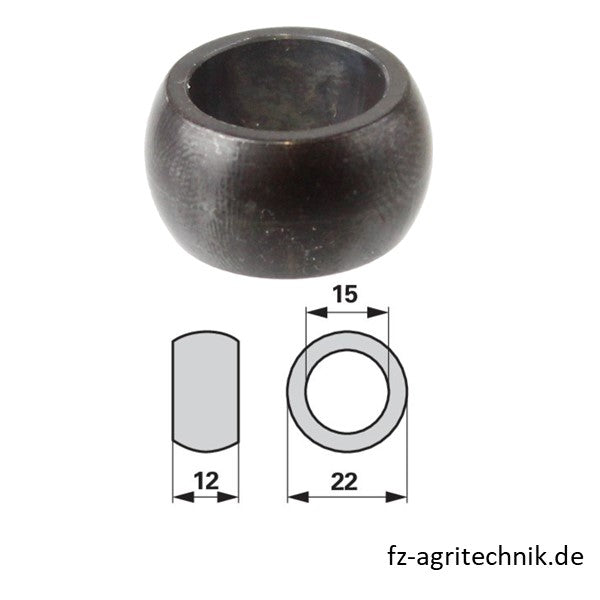 Kugelring AD 22 x ID 15 x B 12 mm - 06581609 - 1.1504.050.105.00 zu Deutz – Landtechnik Ersatzteil