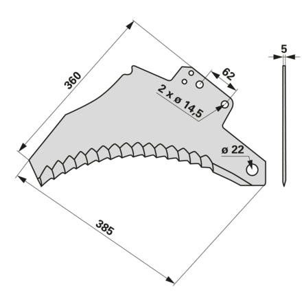 Ladewagenmesser 48817505 zu Strautmann – Messer für Ladewagen Ersatzteil