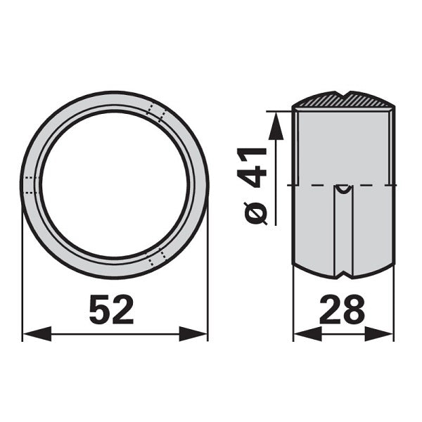 Lager AM8117.01 - 100.6060 - AD 52 x ID 41 x B 28 mm - zu Aebi – Lager Ersatzteil