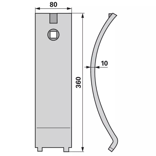Leitblech - Arbeitsbreite 80 mm – Grubber Ersatzteil