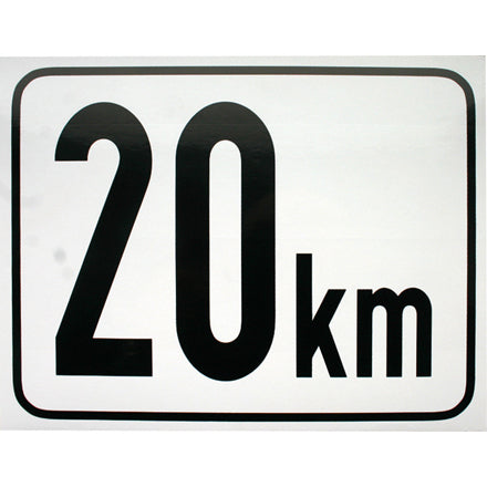 Selbstklebefolie 20 km – Beschränkungstafel Ersatzteil