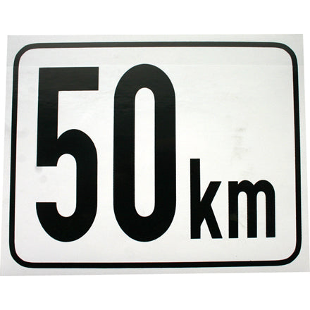 Selbstklebefolie 50 km – Beschränkungstafel Ersatzteil