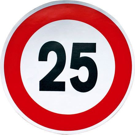 Selbstklebefolie 25 km/h – Beschränkungstafel Ersatzteil