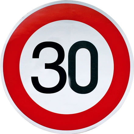 Selbstklebefolie 30 km/h – Beschränkungstafel Ersatzteil