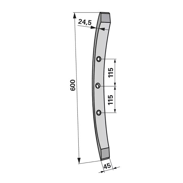Meißelschar Topmix - Arbeitsbreite 45 mm – Grubber Schare Ersatzteil