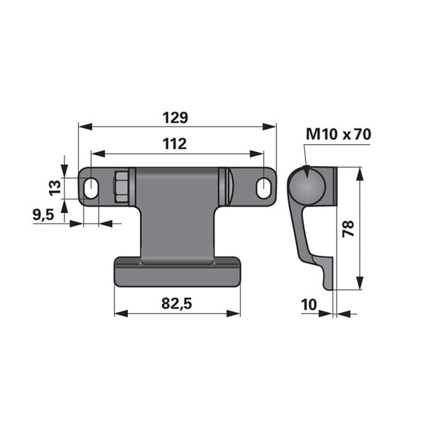 Messerhalter LA 112 mm ESM 2674050 – Balkenmäher Ersatzteil