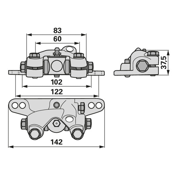 Messerkopf LA 122 mm Rapid 257291 – Balkenmäher Ersatzteil
