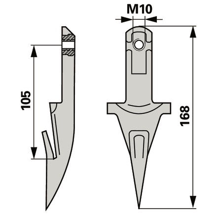 Moertl Einzelfinger Uni- Florett für schmale Klingen F19 – Balkenmäher Ersatzteil