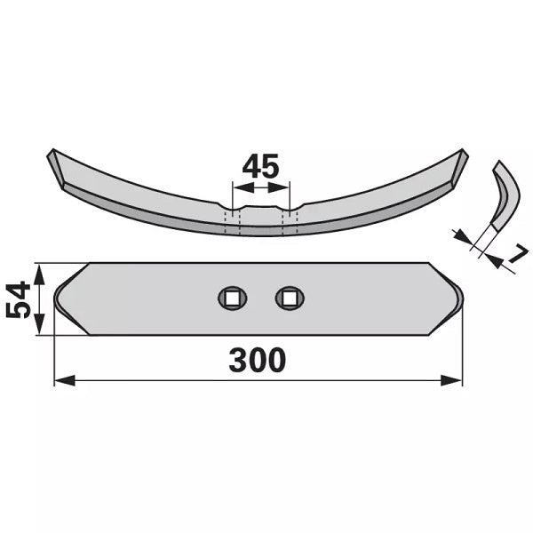 Normalschar 504009 zu Köckerling Allrounder – Grubber Schare Ersatzteil