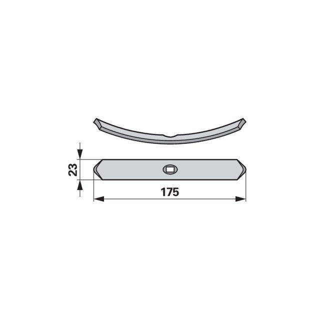 Normalschar 23x5x175mm zu Feldherr und Einböck – Grubber Schare Ersatzteil