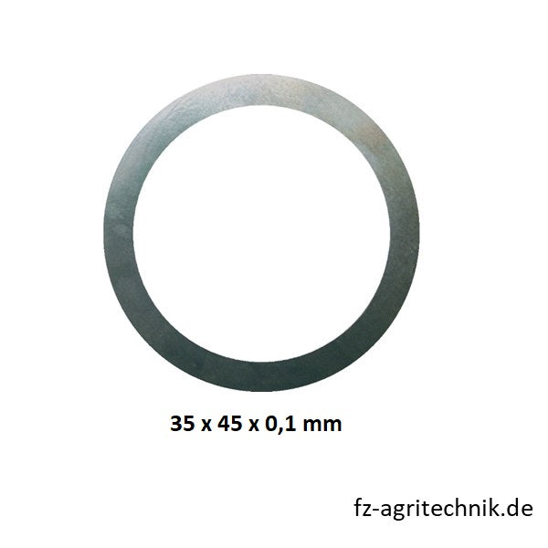 Ausgleichsscheibe - Passscheibe 35 x 45 x 0,1 mm zu Taarup – Sonstiges für Trommelmähwerk Ersatzteil