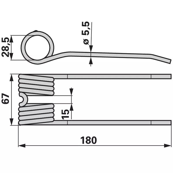 Pick-Up-Zinke gebogen CTN00008 zu McHale – Landtechnik Ersatzteil