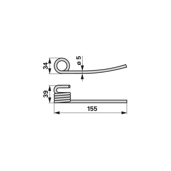 Pick-Up Endzinke 02-049218 zu Mengele – Ladewagen Ersatzteil
