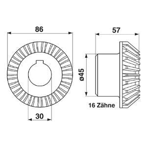 Kegelrad 16 Zähne 06565390 zu Deutz-Fahr