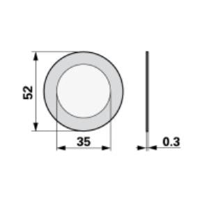 Passscheibe 35 x 52 x 0,3 zu Deutz-Fahr