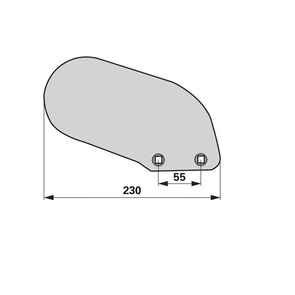 Räumschar rechts CW653001400 zu Clemens – Landtechnik Ersatzteil