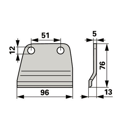 Rasspe Messerhalter RS7510 – Halter für Balkenmäher Ersatzteil