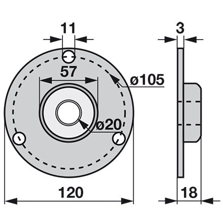 Reform Flanschplatte mit Lager TIAC020102 – Lager Ersatzteil