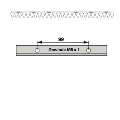 Mähmesser 135 cm Reform B590.590330 mit 27 Klingenspitzen – Klingen für Scheibenmähwerk Ersatzteil