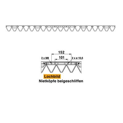 Mähmesser 145 cm Reform H150.174.022 mit 19 Klingenspitzen – Klingen für Balkenmäher Ersatzteil