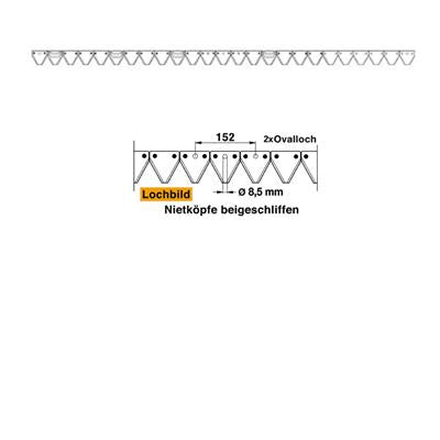 Mähmesser 190 cm Reform H130.201.690 mit 25 Klingenspitzen – Balkenmäher Ersatzteil