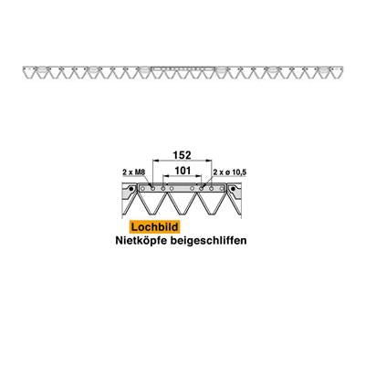 Mähmesser 190 cm Reform H150.198.102 mit 25 Klingenspitzen – Balkenmäher Ersatzteil