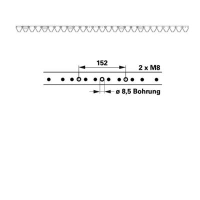 Mähmesser 205 cm Reform H150.186.180 mit 27 Klingenspitzen – Balkenmäher Ersatzteil