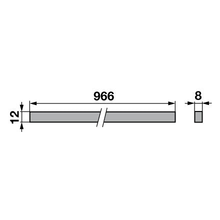 Reform Reibleiste für Balken 190 cm H150.043.000 - 2 Stück – Sonstiges für Balkenmäher Ersatzteil