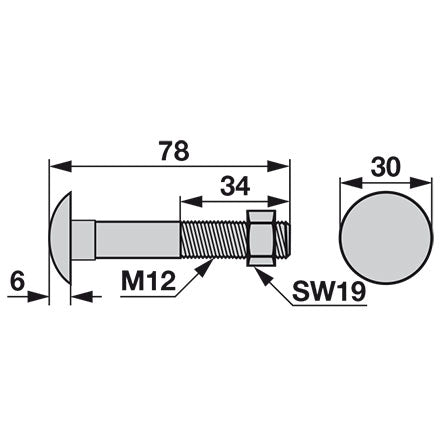 Schwadbrettschraube RM158.02.184 zu Reform – Schrauben Ersatzteil