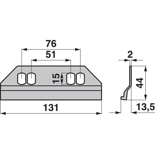 Reibplatte L 131 mm Aebi 100.6188 – Sonstiges für Traktor Ersatzteil