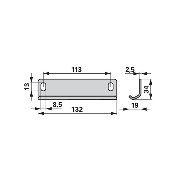 Reibplatte L 132 mm ESM 3322910 – Landtechnik Ersatzteil