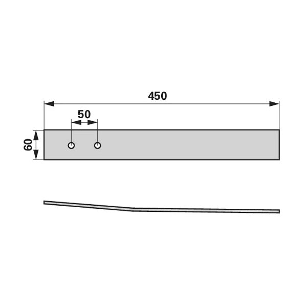 Ringmesser - für Walze - Länge 450 mm 03-018.101 zu Kerner – Landtechnik Ersatzteil