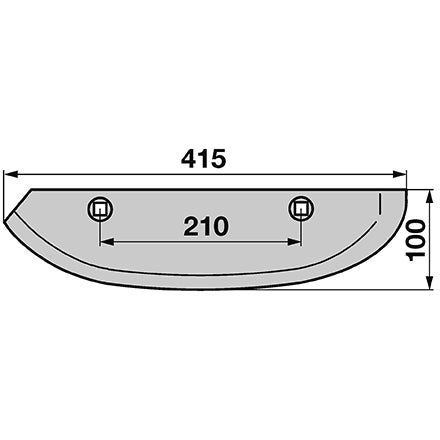 Roderschare links, 415mm zu Barigelli – Schare für Kartoffelroder Ersatzteil
