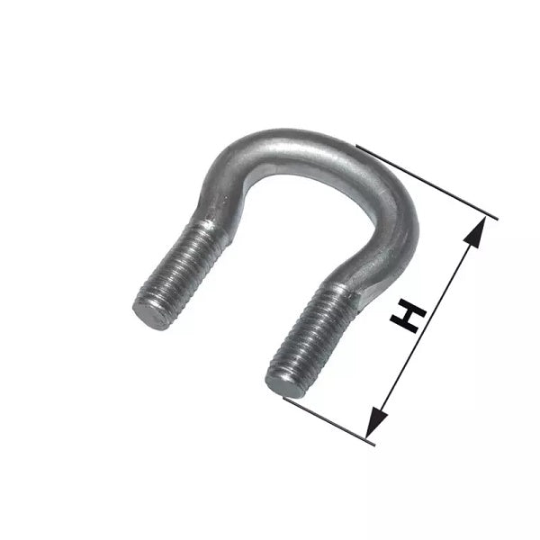 Rundstahlbügel zu Kette 8 x 22 mm, Gewinde M8, Höhe 45 mm – Landtechnik Ersatzteil