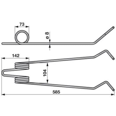 Saatstriegelzinke AC495754 zu Accord – Striegel Ersatzteil