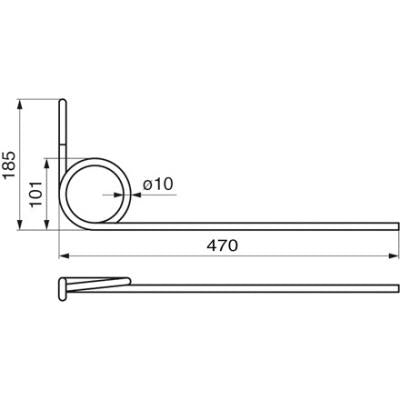 Saatstriegelzinke 0042-610-00 zu Doublet Record – Striegel Ersatzteil
