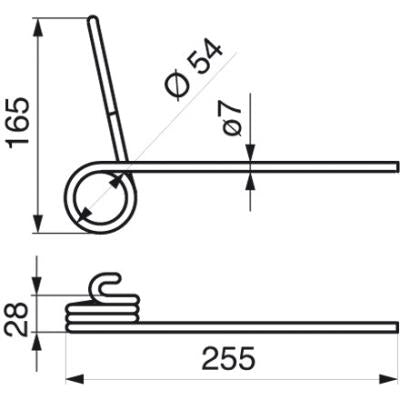 Saatstriegelzinke hinten 3142457M1 zu Isaria – Striegel Ersatzteil