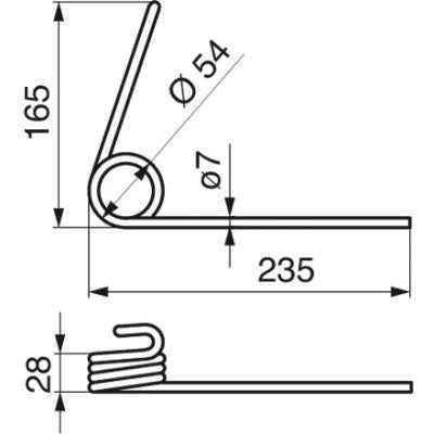 Saatstriegelzinke vorne 3142456M1 zu Isaria – Striegel Ersatzteil