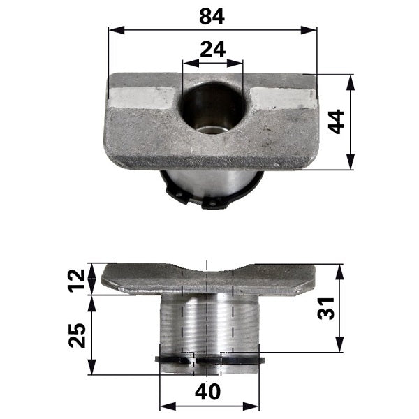 Sattelhülse Dm 38 mm KU2000 – Landtechnik Ersatzteil