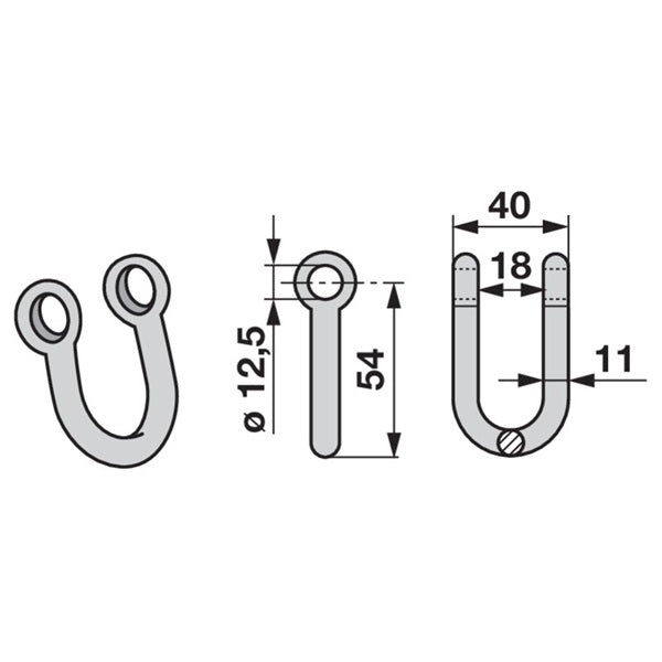 Schäkel zu Mulcher und Schlegelhäcksler - Variante 1 – Mulcher Ersatzteil