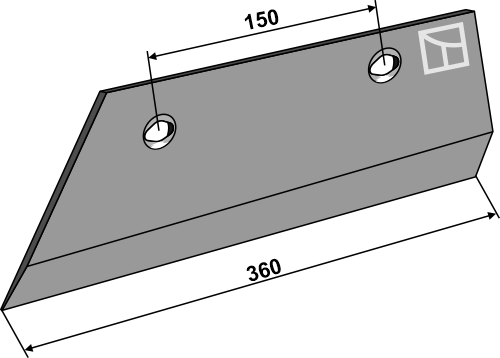 Schar-Hinterteil 10mm - links 84078 zu Agrolux