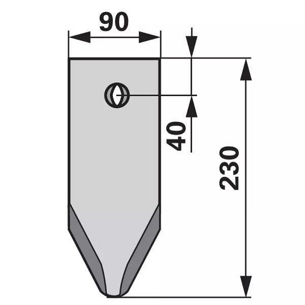 Scharspitze MSG - Arbeitsbreite 90 mm – Grubber Spitzen Ersatzteil