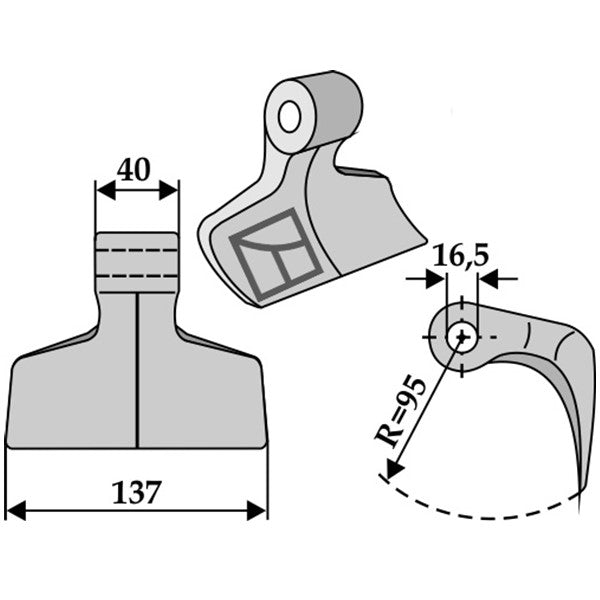 Schlaghammer 930000024 zu Vogel u. Noot Mulcher – Mulcher Ersatzteil