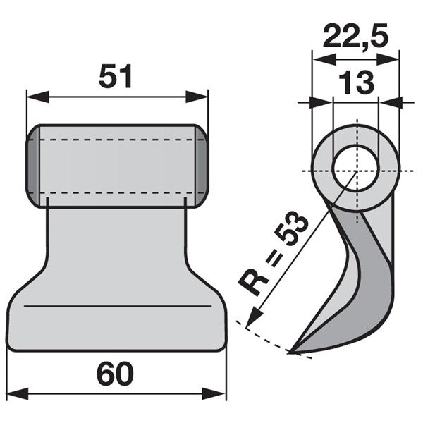 Schlaghammer 945000902 zu Dücker Mulcher – Hämmer für Mulcher Ersatzteil